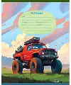 Тетрадь 12 листов, крупная клетка BG "Off-road"
