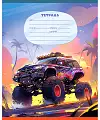 Тетрадь 12 листов, крупная клетка BG "Off-road"