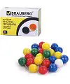 Силовые кнопки-гвоздики Brauberg цветные (шарики), 50 штук