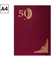 Папка адресная "50 лет" 22 х 31 см, бумвинил, индивидуальная упаковка
